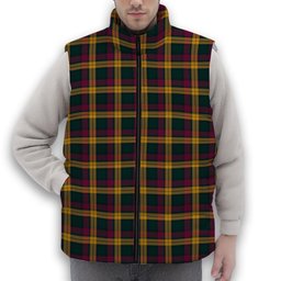 ScotsTee Shop Scottish MacMillan Modern Premium Tartan Puffer Vest Winter White Duck Down Vest Sleeveless