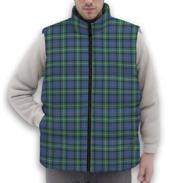 ScotsTee Shop Scottish MacPhail Hunting Ancient SC Premium Tartan Puffer Vest Winter White Duck Down Vest Sleeveless