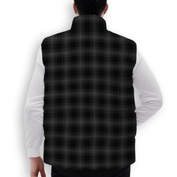 ScotsTee Shop Scottish Stewart Mourning 1880 Premium Tartan Puffer Vest Winter White Duck Down Vest Sleeveless