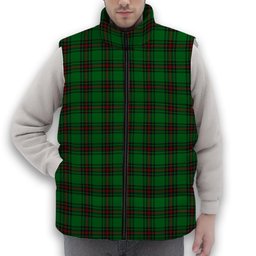 ScotsTee Shop Scottish Orrock Premium Tartan Puffer Vest Winter White Duck Down Vest Sleeveless