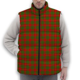 ScotsTee Shop Scottish Burnett Ancient Premium Tartan Puffer Vest Winter White Duck Down Vest Sleeveless