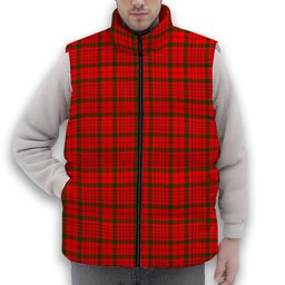 ScotsTee Shop Scottish MacDonnell of Keppoch Modern SC Premium Tartan Puffer Vest Winter White Duck Down Vest Sleeveless
