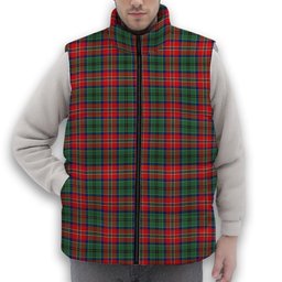 ScotsTee Shop Scottish McCulloch Modern Premium Tartan Puffer Vest Winter White Duck Down Vest Sleeveless