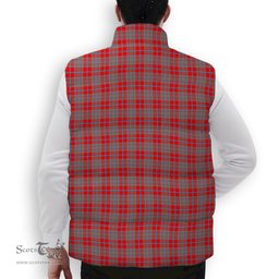 ScotsTee Shop Scottish Moubray Premium Tartan Puffer Vest Winter White Duck Down Vest Sleeveless
