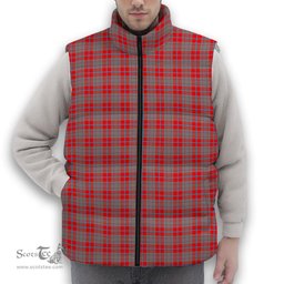 ScotsTee Shop Scottish Moubray Premium Tartan Puffer Vest Winter White Duck Down Vest Sleeveless