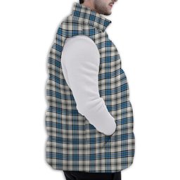 ScotsTee Shop Scottish Hannay Ancient Premium Tartan Puffer Vest Winter White Duck Down Vest Sleeveless