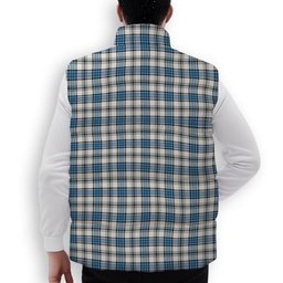 ScotsTee Shop Scottish Hannay Ancient Premium Tartan Puffer Vest Winter White Duck Down Vest Sleeveless