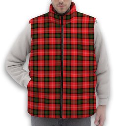 ScotsTee Shop Scottish Nesbitt Modern Premium Tartan Puffer Vest Winter White Duck Down Vest Sleeveless