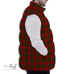 ScotsTee Shop Scottish MacGregor of Glenstrae Premium Tartan Puffer Vest Winter White Duck Down Vest Sleeveless