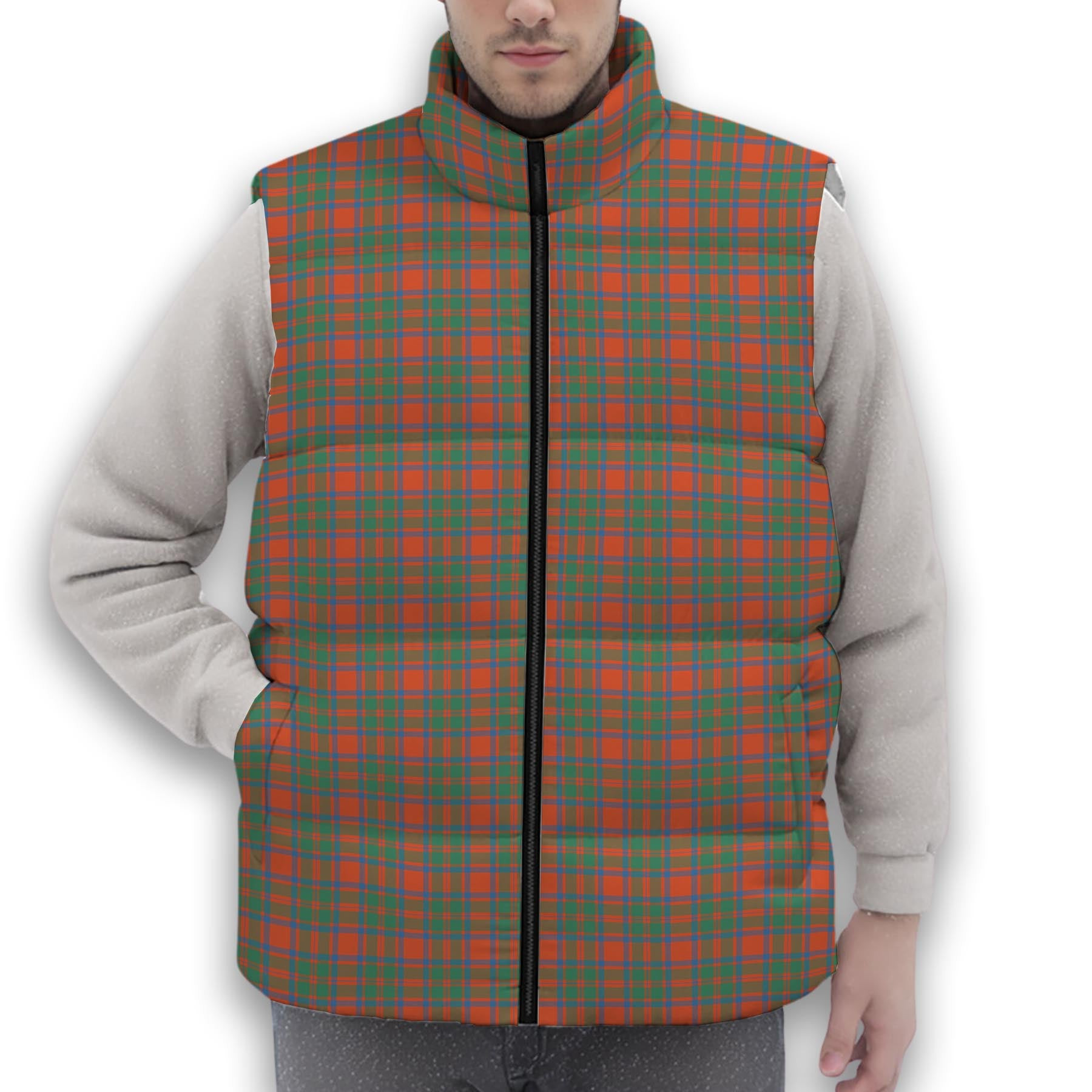 ScotsTee Shop Scottish MacIntosh Ancient Premium Tartan Puffer Vest Winter White Duck Down Vest Sleeveless