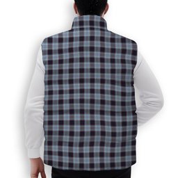 ScotsTee Shop Scottish Royal Canadian Air Force Premium Tartan Puffer Vest Winter White Duck Down Vest Sleeveless