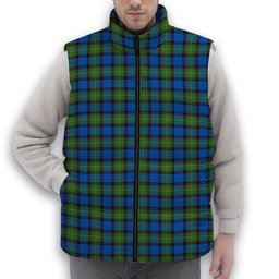 ScotsTee Shop Scottish Sinclair-Brown Ancient Premium Tartan Puffer Vest Winter White Duck Down Vest Sleeveless