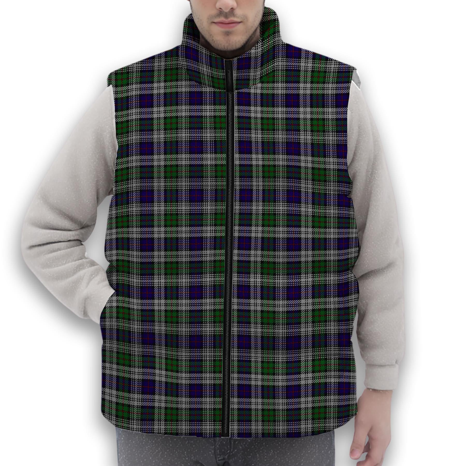 ScotsTee Shop Scottish MacKinlay Dress Premium Tartan Puffer Vest Winter White Duck Down Vest Sleeveless
