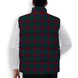 ScotsTee Shop Scottish Jardine Dress Premium Tartan Puffer Vest Winter White Duck Down Vest Sleeveless