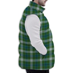 ScotsTee Shop Scottish Johnstone Dress Ancient Premium Tartan Puffer Vest Winter White Duck Down Vest Sleeveless