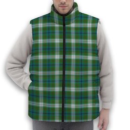 ScotsTee Shop Scottish Johnstone Dress Ancient Premium Tartan Puffer Vest Winter White Duck Down Vest Sleeveless