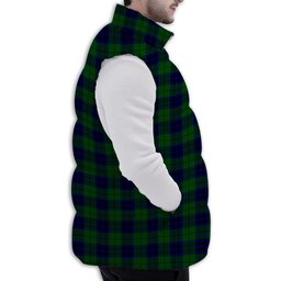 ScotsTee Shop Scottish Keith Modern Premium Tartan Puffer Vest Winter White Duck Down Vest Sleeveless