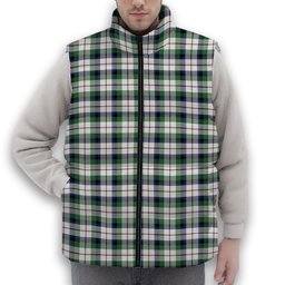 ScotsTee Shop Scottish Mcnaghten Dress Modern Premium Tartan Puffer Vest Winter White Duck Down Vest Sleeveless