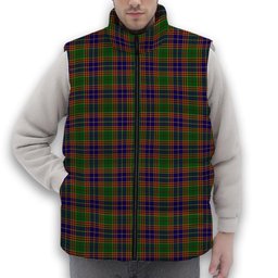 ScotsTee Shop Scottish Stevenson Old Premium Tartan Puffer Vest Winter White Duck Down Vest Sleeveless