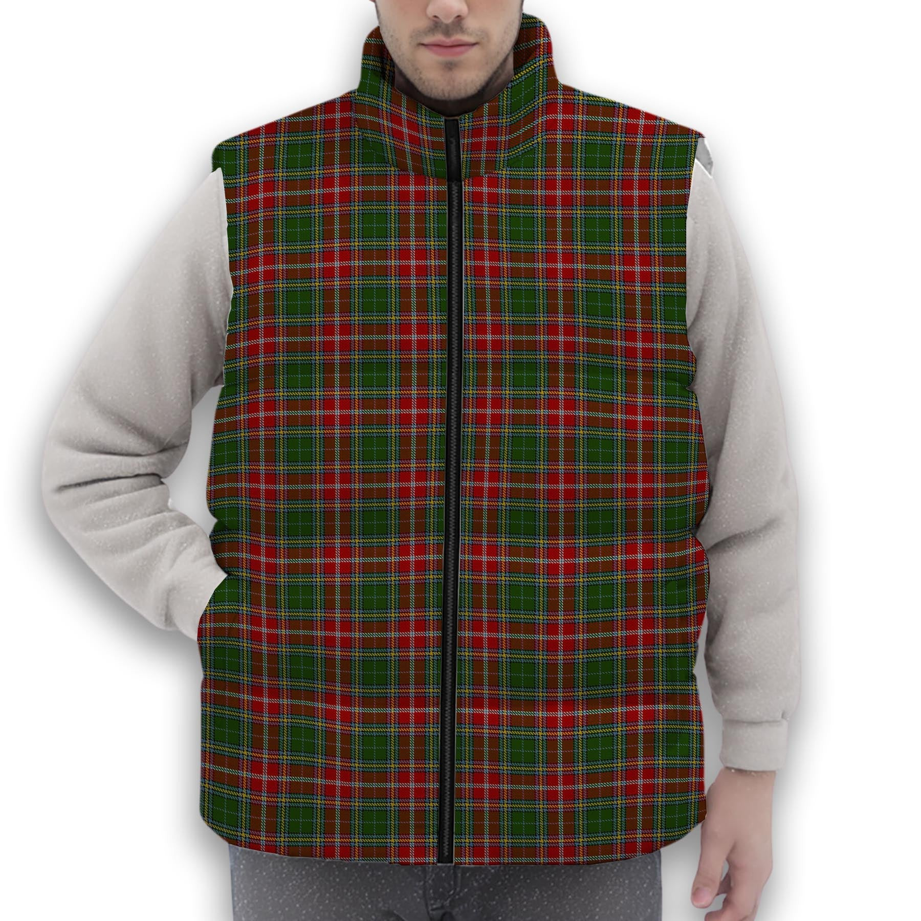 ScotsTee Shop Scottish MacWhirter Premium Tartan Puffer Vest Winter White Duck Down Vest Sleeveless