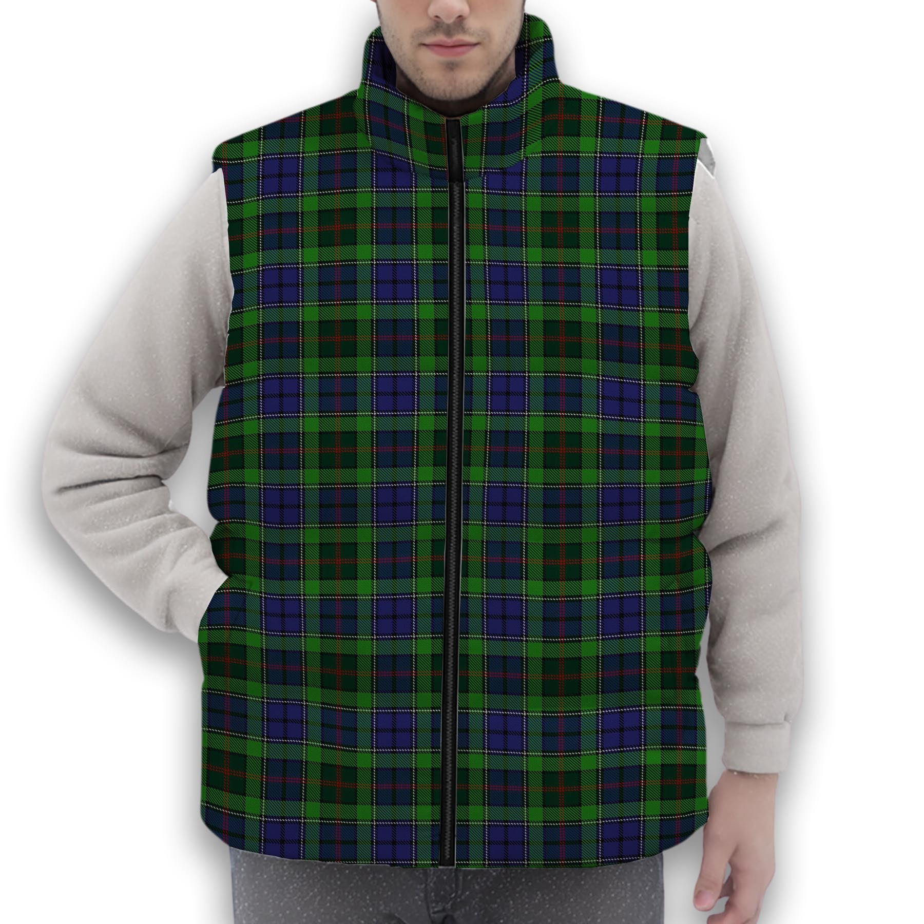 ScotsTee Shop Scottish Rutledge Premium Tartan Puffer Vest Winter White Duck Down Vest Sleeveless