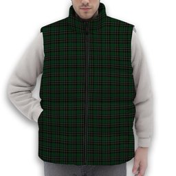 ScotsTee Shop Scottish McAlpine Premium Tartan Puffer Vest Winter White Duck Down Vest Sleeveless