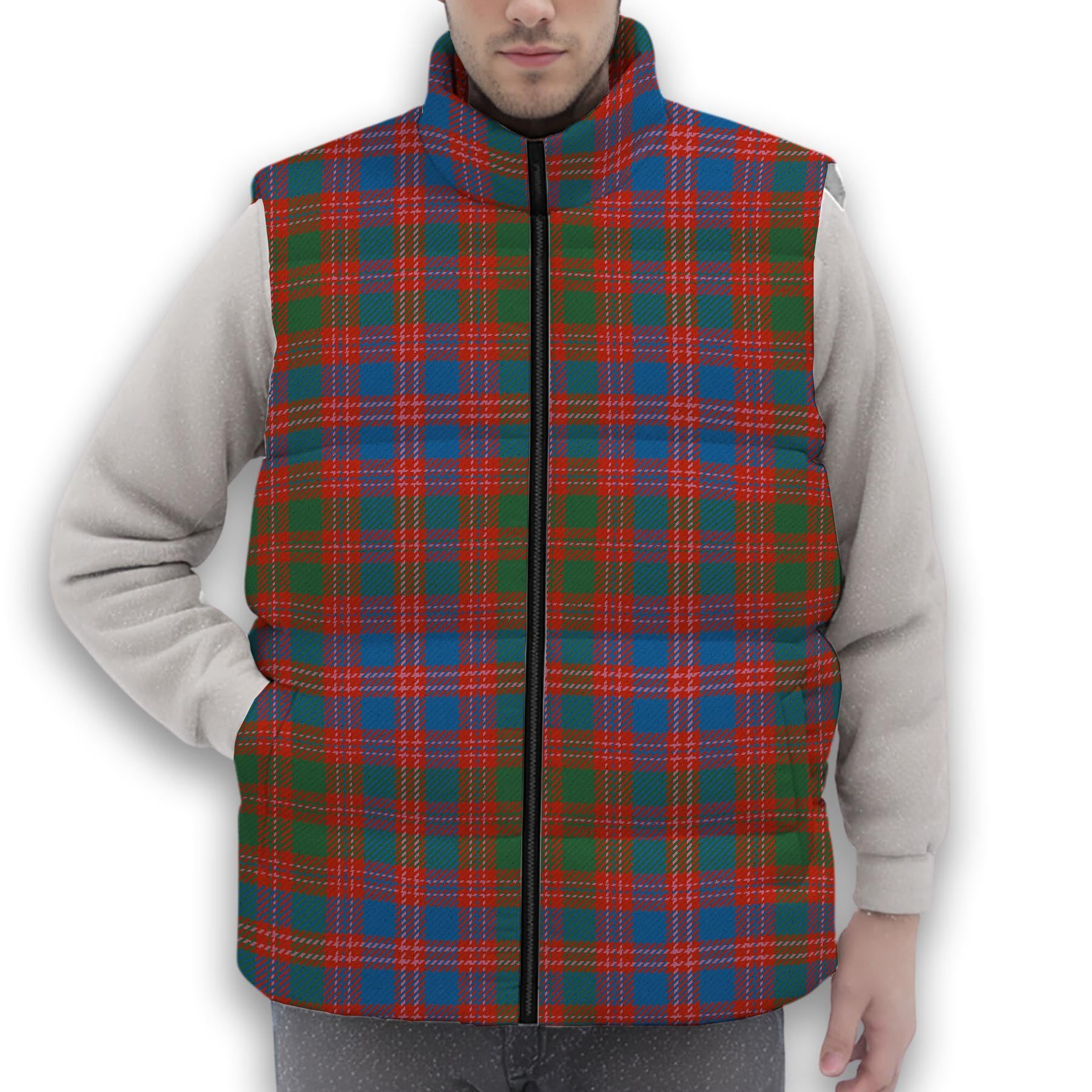 ScotsTee Shop Scottish McColl Old Ancient Premium Tartan Puffer Vest Winter White Duck Down Vest Sleeveless