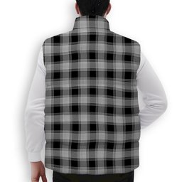 ScotsTee Shop Scottish YinYang Premium Tartan Puffer Vest Winter White Duck Down Vest Sleeveless