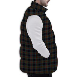 ScotsTee Shop Scottish Stewart Black 2 Premium Tartan Puffer Vest Winter White Duck Down Vest Sleeveless