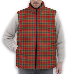 ScotsTee Shop Scottish MacLean of Duart Modern Premium Tartan Puffer Vest Winter White Duck Down Vest Sleeveless