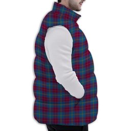 ScotsTee Shop Scottish Yarns to Yearn For Premium Tartan Puffer Vest Winter White Duck Down Vest Sleeveless
