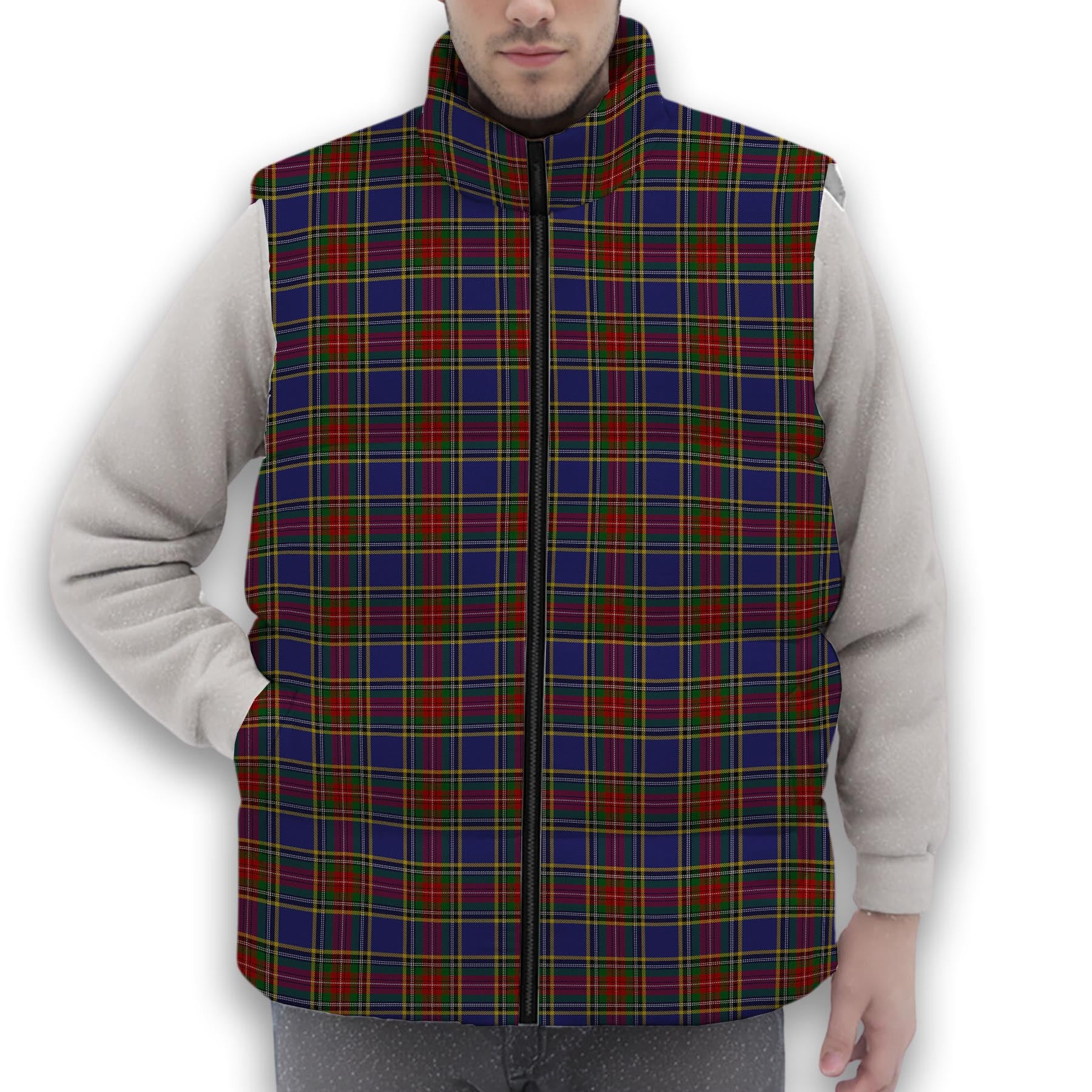 ScotsTee Shop Scottish McBeth Premium Tartan Puffer Vest Winter White Duck Down Vest Sleeveless