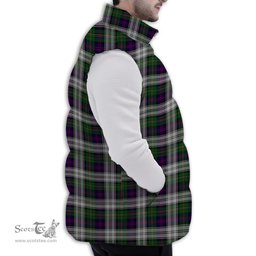 ScotsTee Shop Scottish Malcolm Dress Premium Tartan Puffer Vest Winter White Duck Down Vest Sleeveless