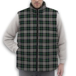 ScotsTee Shop Scottish MacSheehy Premium Tartan Puffer Vest Winter White Duck Down Vest Sleeveless