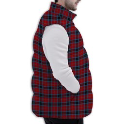 ScotsTee Shop Scottish MacTavish Premium Tartan Puffer Vest Winter White Duck Down Vest Sleeveless