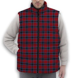 ScotsTee Shop Scottish MacTavish Premium Tartan Puffer Vest Winter White Duck Down Vest Sleeveless