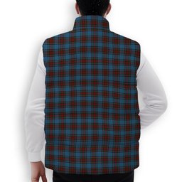 ScotsTee Shop Scottish Stewart Royal Blue Premium Tartan Puffer Vest Winter White Duck Down Vest Sleeveless