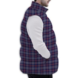 ScotsTee Shop Scottish Parker Dress USA Premium Tartan Puffer Vest Winter White Duck Down Vest Sleeveless