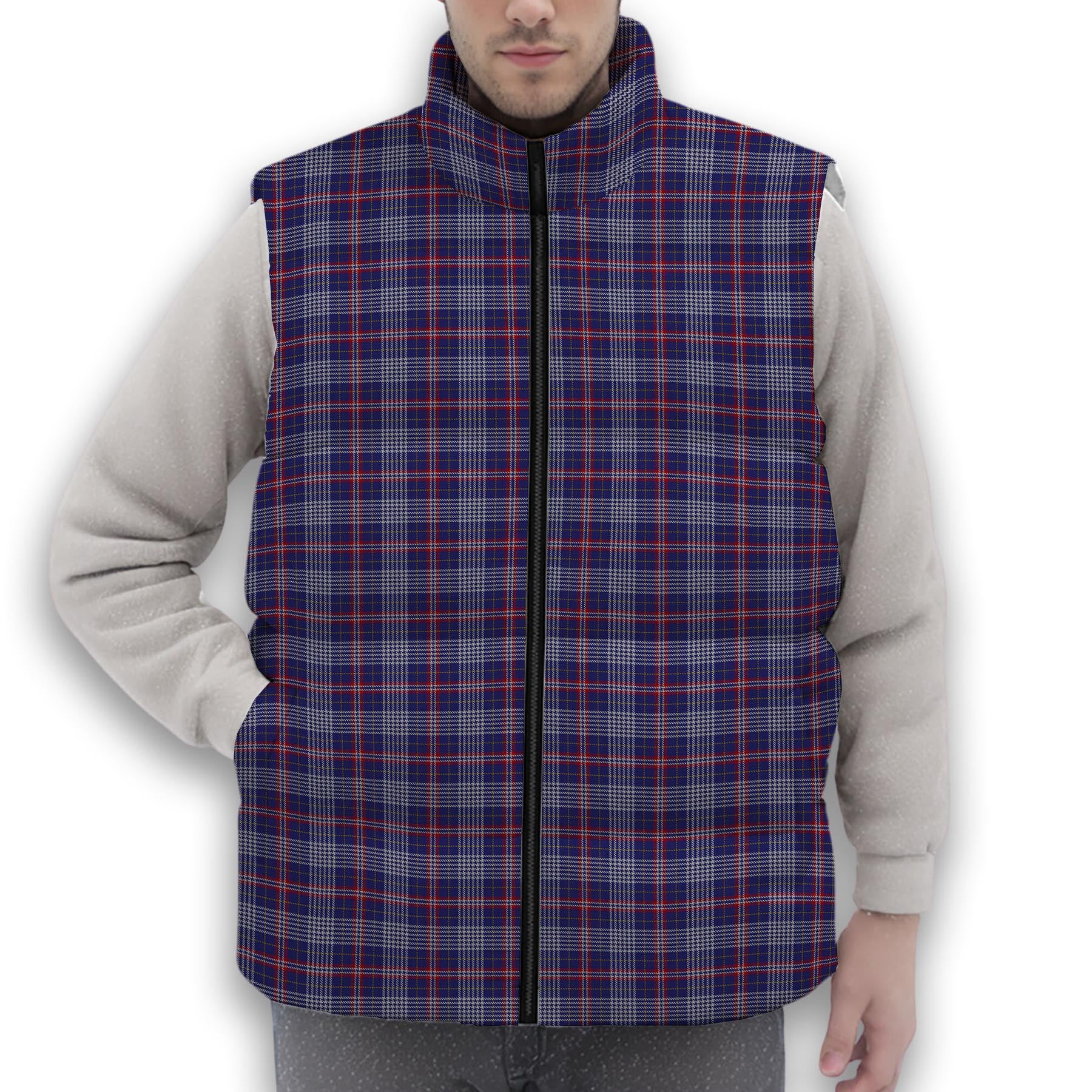 ScotsTee Shop Scottish Parker Dress USA Premium Tartan Puffer Vest Winter White Duck Down Vest Sleeveless