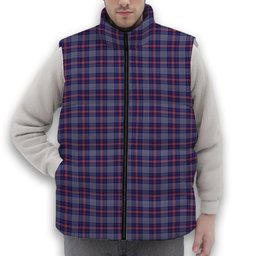 ScotsTee Shop Scottish Parker Dress USA Premium Tartan Puffer Vest Winter White Duck Down Vest Sleeveless