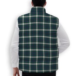 ScotsTee Shop Scottish McInnes Dress Modern Premium Tartan Puffer Vest Winter White Duck Down Vest Sleeveless