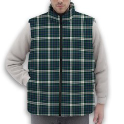 ScotsTee Shop Scottish McInnes Dress Modern Premium Tartan Puffer Vest Winter White Duck Down Vest Sleeveless