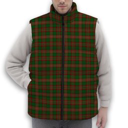 ScotsTee Shop Scottish Goldstraw Premium Tartan Puffer Vest Winter White Duck Down Vest Sleeveless