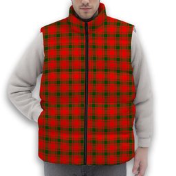 ScotsTee Shop Scottish Quarrie Modern Premium Tartan Puffer Vest Winter White Duck Down Vest Sleeveless