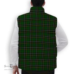 ScotsTee Shop Scottish MacAlpin Modern Premium Tartan Puffer Vest Winter White Duck Down Vest Sleeveless
