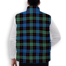 ScotsTee Shop Scottish Guthrie Ancient Premium Tartan Puffer Vest Winter White Duck Down Vest Sleeveless