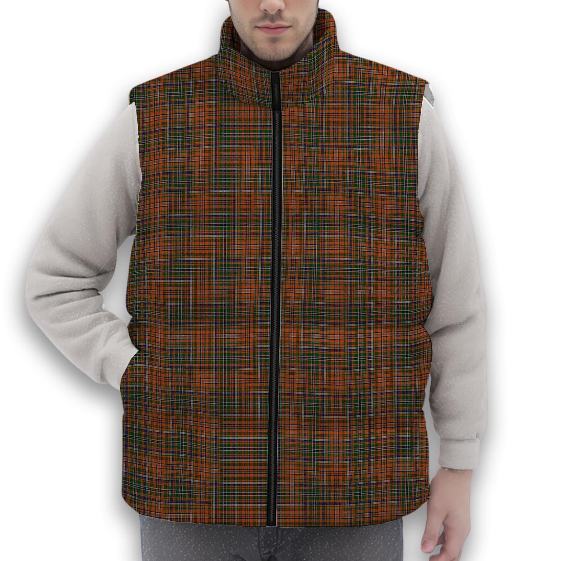 ScotsTee Shop Scottish MacDougall 1850 1 Premium Tartan Puffer Vest Winter White Duck Down Vest Sleeveless