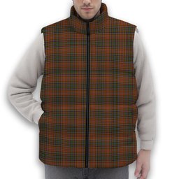 ScotsTee Shop Scottish MacDougall 1850 1 Premium Tartan Puffer Vest Winter White Duck Down Vest Sleeveless