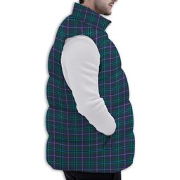ScotsTee Shop Scottish Sandilands Premium Tartan Puffer Vest Winter White Duck Down Vest Sleeveless