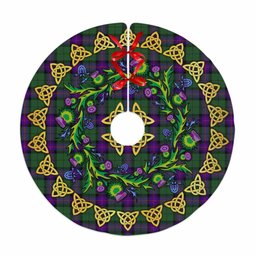 ScotsTee Shop Scottish Armstrong Modern Thistle Celtic Knot Tartan Christmas Tree Skirt